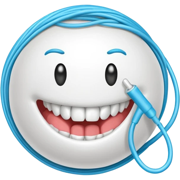 A ball of dental floss  emoji