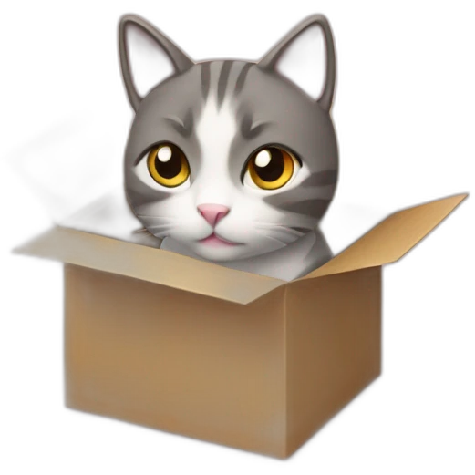 cat from gift box emoji