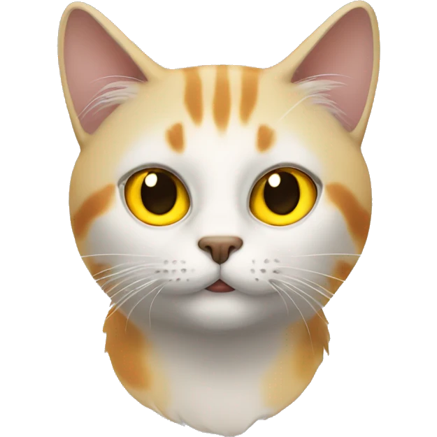 Orage cat with yellow eyes emoji