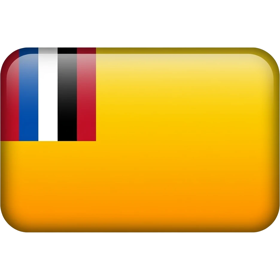 Rectangular Flag with left upper part from top to bottom red blue white black and the rest part is yellow(little orange) emoji