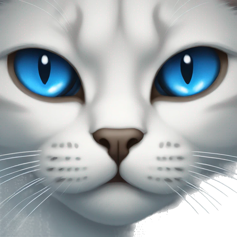 intense angry stare black cat blue eyes  emoji