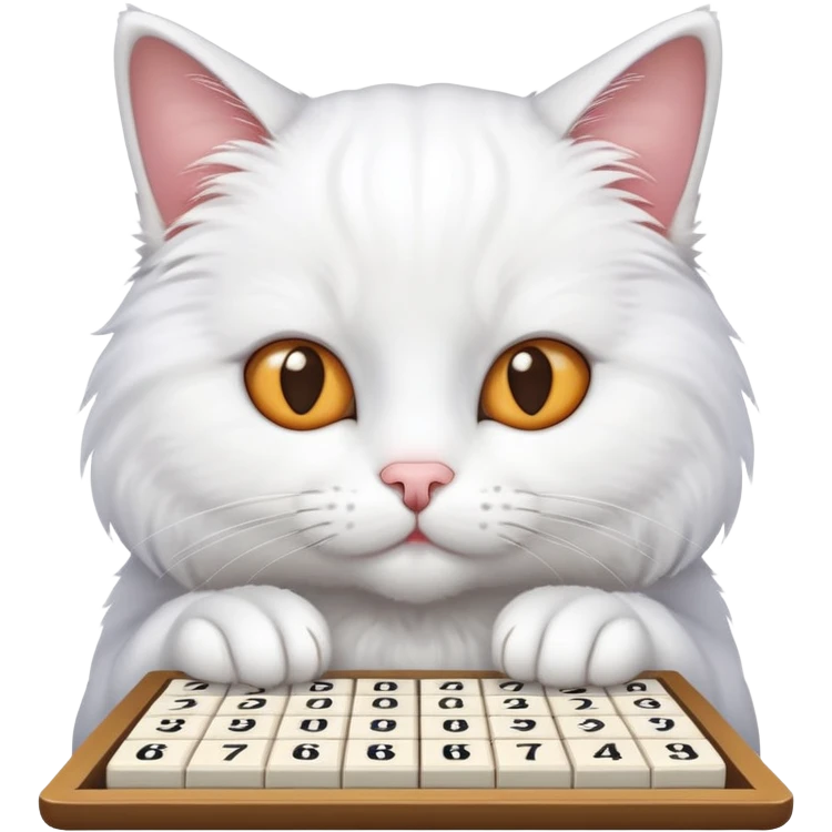 cat playing sudoku emoji