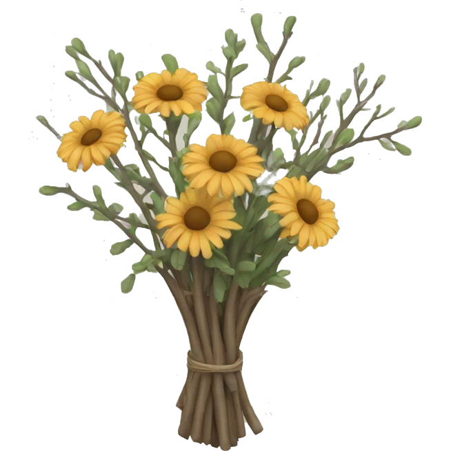 bouquet of dead twigs no flowers emoji