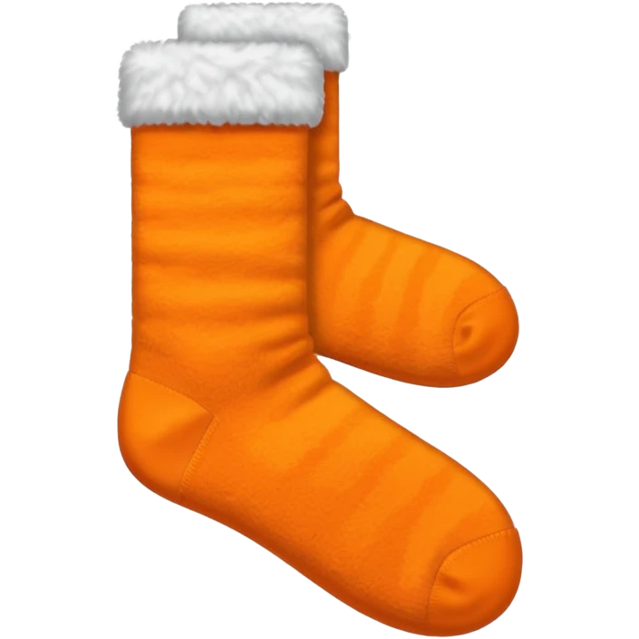 plain isolated orange socks emoji