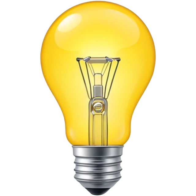 yellow light bulb glowing emoji