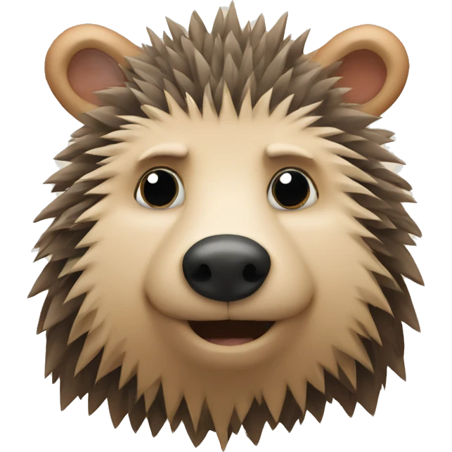 a mixture of a hedgehog and a bear emoji