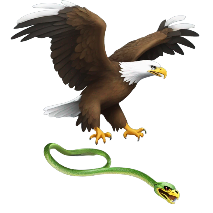 eagle carrying snake emoji