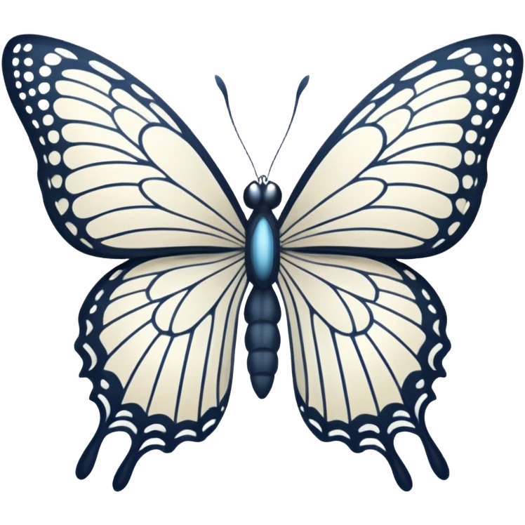 White outline butterfly emoji emoji