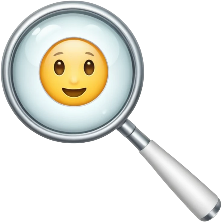 лупа с белой ручкой emoji