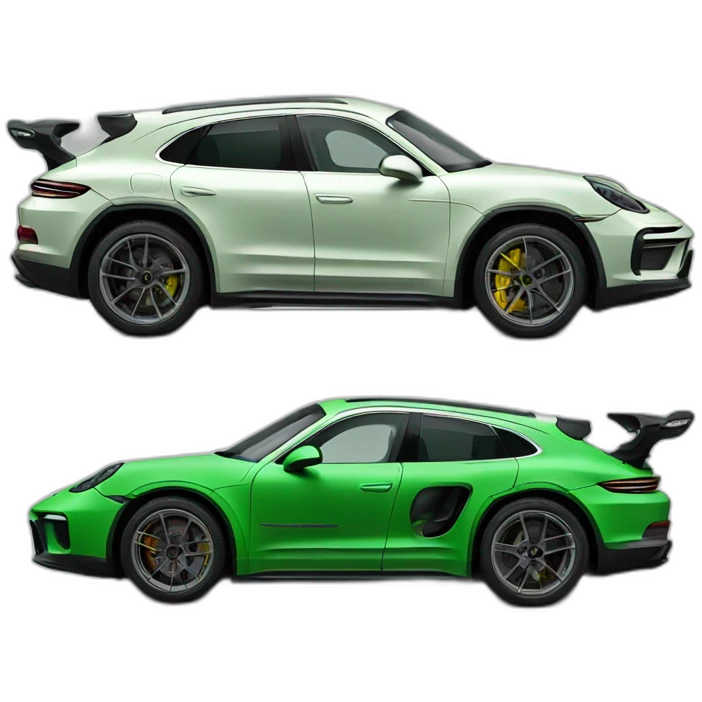 2023 Porsche Dakar in green emoji