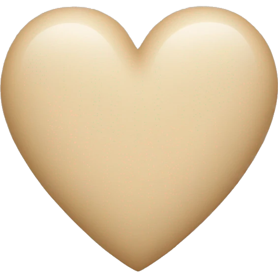 beige heart emoji