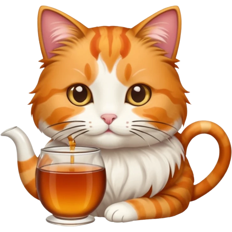 Çay içen kedi emoji