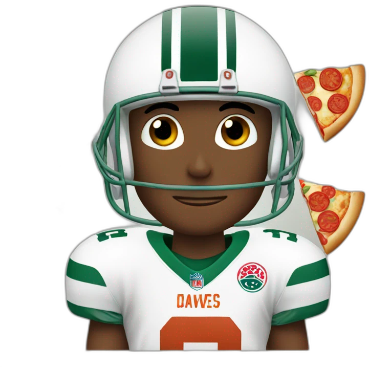 football player with pizza emoji