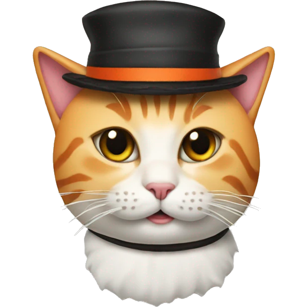 cat wearing a hat made out of sushi emoji