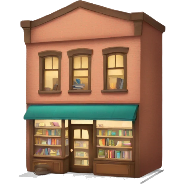 Cute and cozy bookstore emoji
