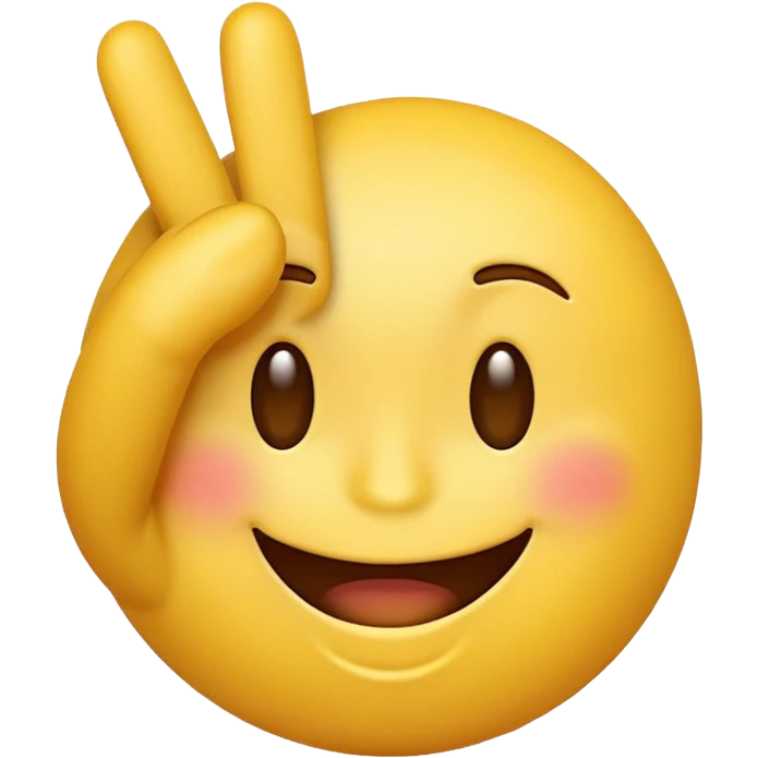 Smile emoji with middle finger emoji