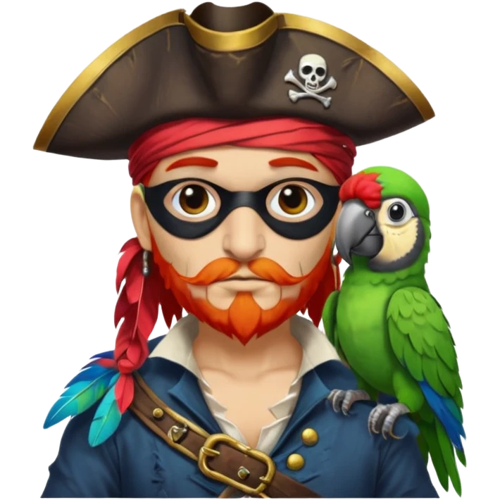 pirate and parrot emoji
