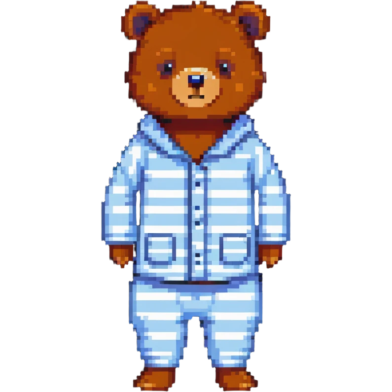 Bear in pajamas emoji