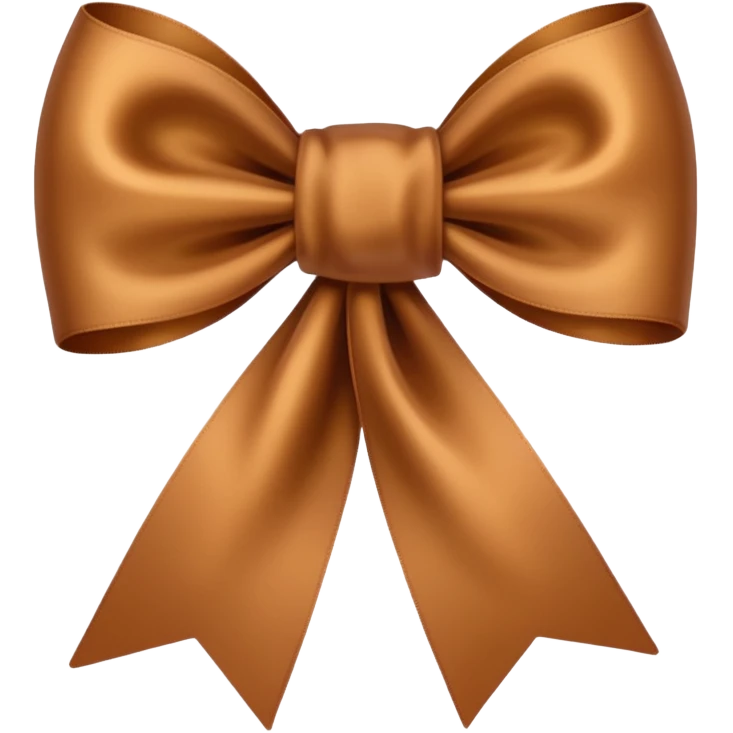 Brown ribbon and white emoji