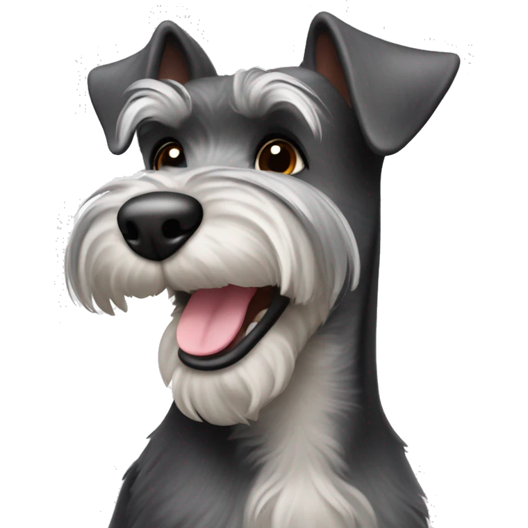 Schnauzer smiling emoji