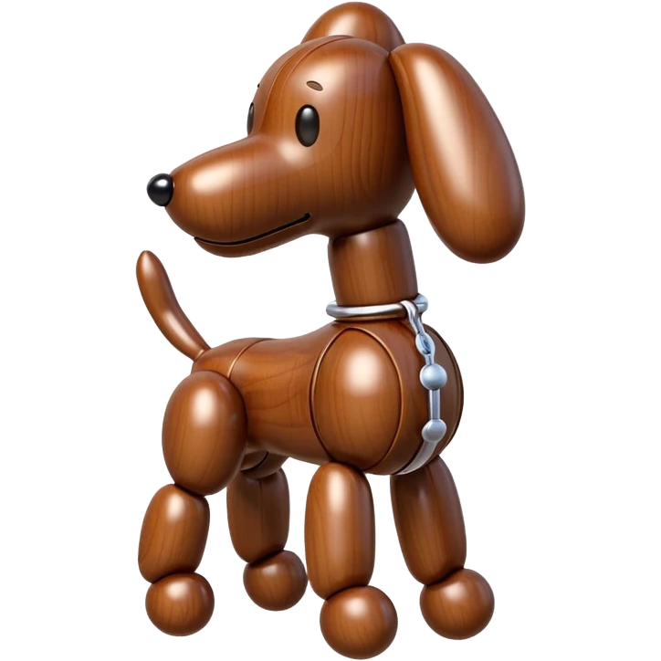 Balloon dog made of wood emoji