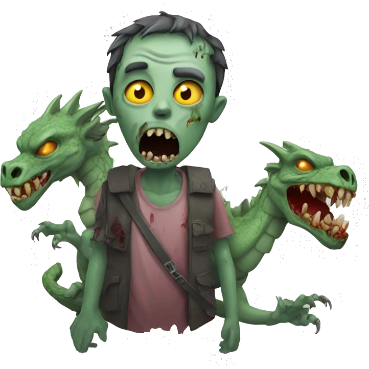 Zombie with dragon  emoji