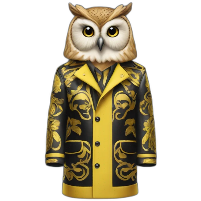 The owl in the versace coat emoji