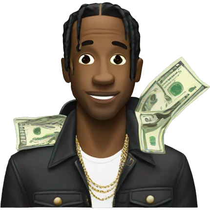 Travis Scott earning money emoji