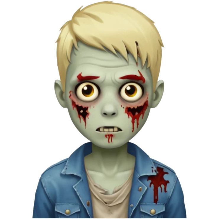 zombie boy with blonde hair emoji