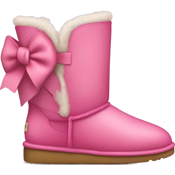 Pink Uggs with a bow on the back emoji