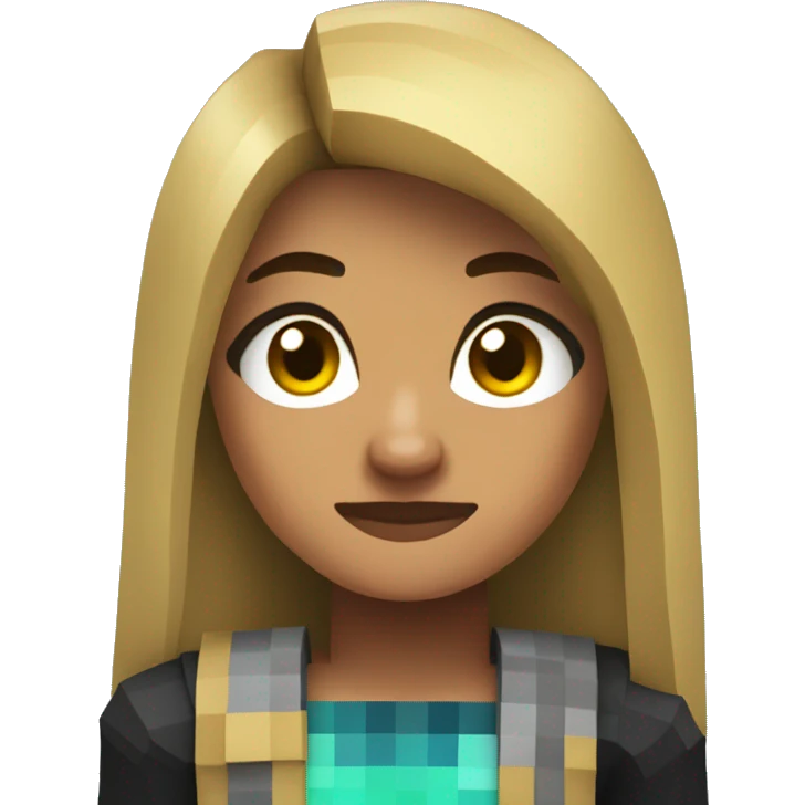 Woman minecraft player emoji