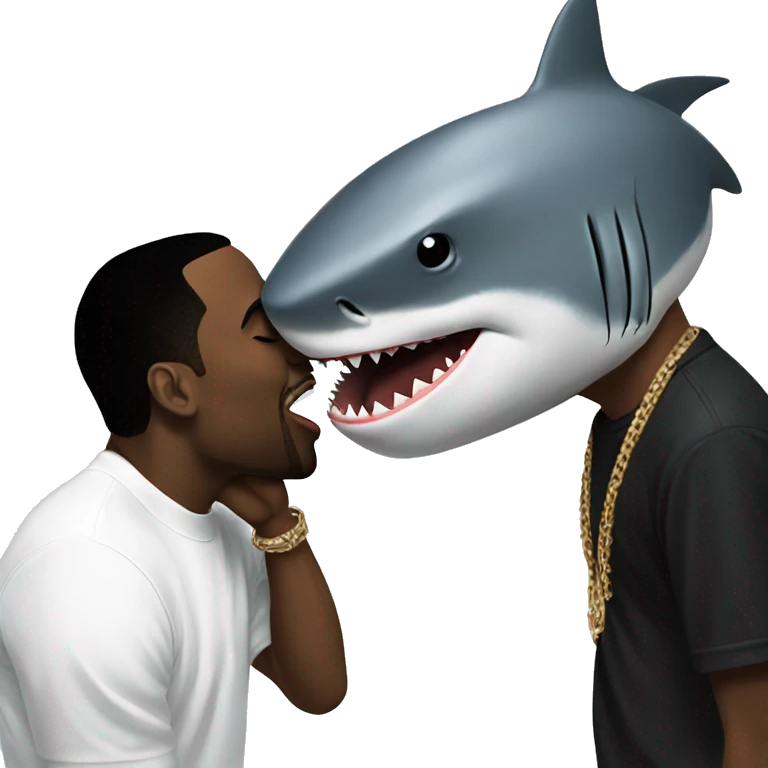 Shark kissing p diddy emoji