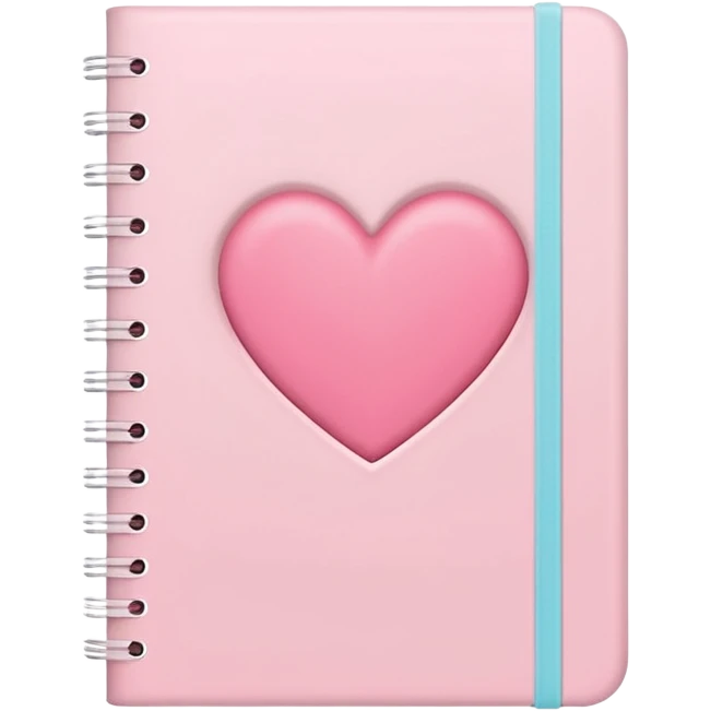 cute pastel pink to-do notebook with a heart emoji