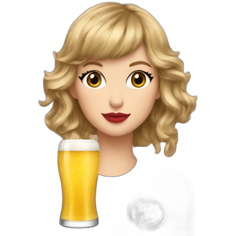 Taylor swift drink a beer emoji
