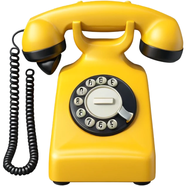 telephone emoji, classic handset, bright yellow emoji