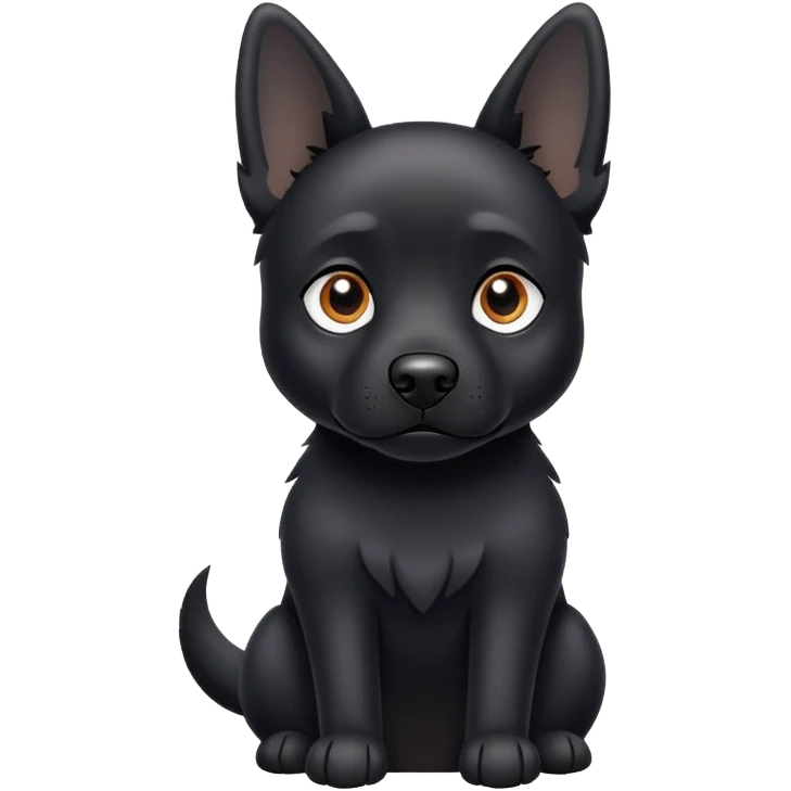 black dog emoji