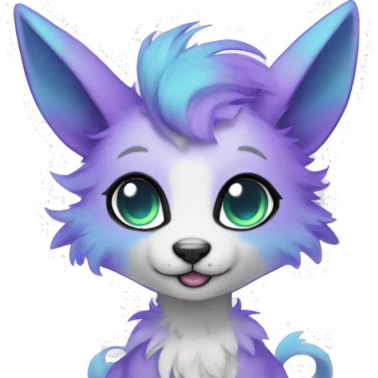 Kawaii colorful ethereal anthro fursona Fakemon emoji