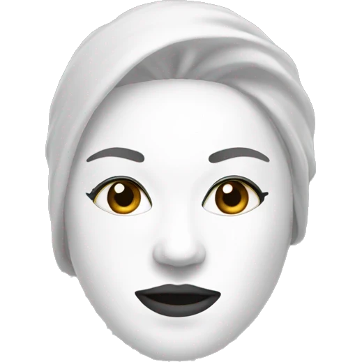 face mask white beauty emoji