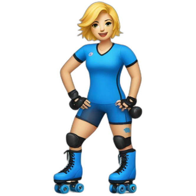 roller derby blue emoji