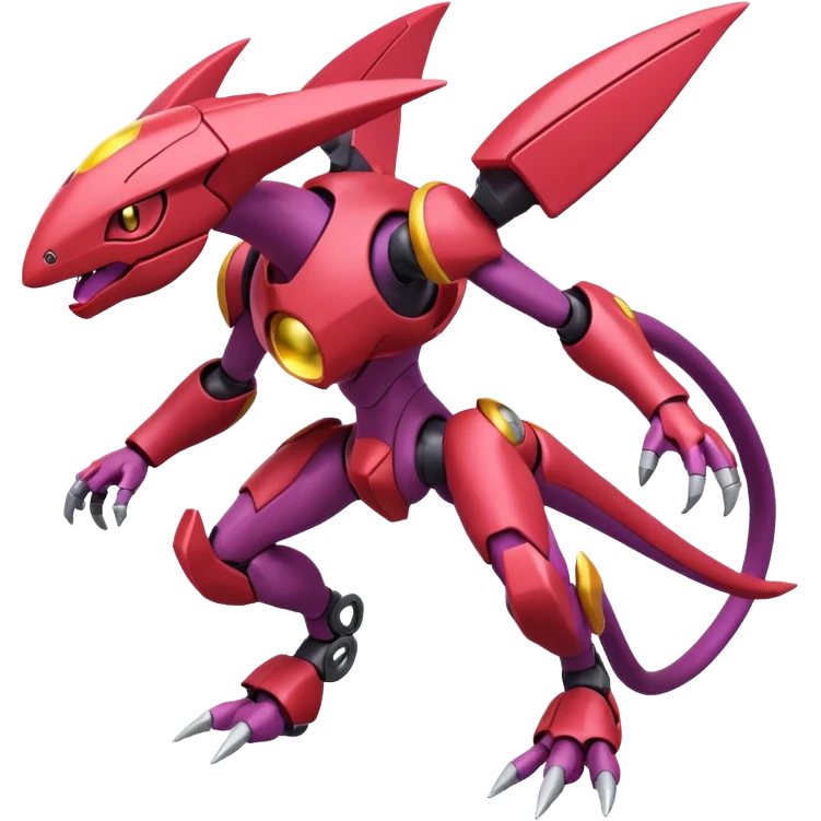 Heliolisk-Cyclizar-Genesect-Pokémon, full body emoji