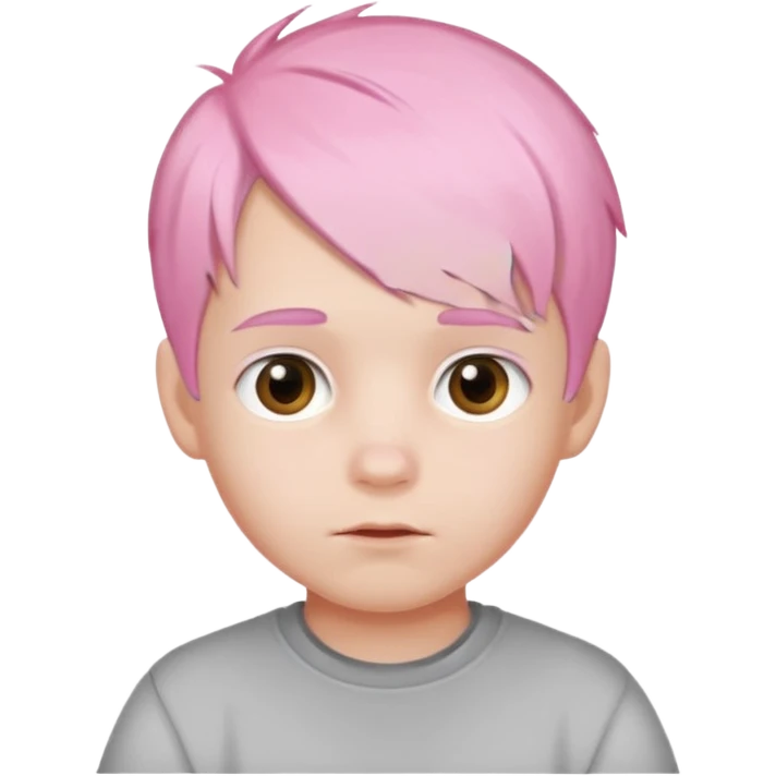 boy with baby pink hair ￼ emoji