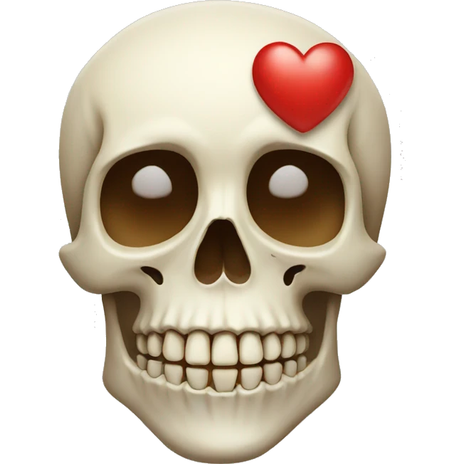 Skull with love emoji