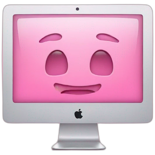 pink mac screen emoji