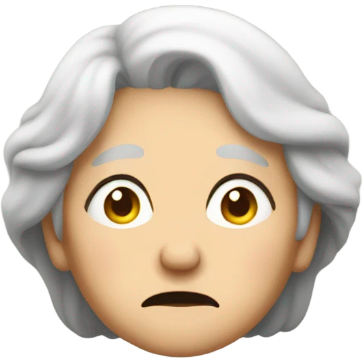 Sad Old lady laying on the ground emoji