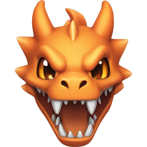 Charizard with a skull face emoji