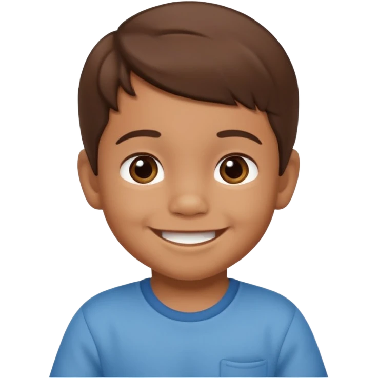 A 3 year old mexican baby boy with brown hair emoji