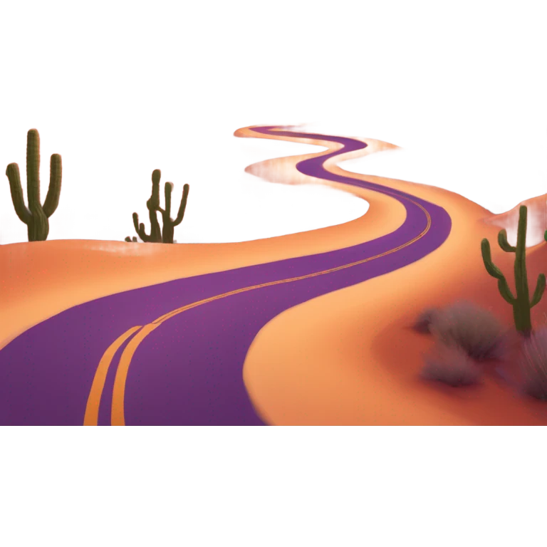 Desert road leading to a sunset  emoji