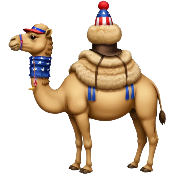 Camel with a Make America great again hat emoji
