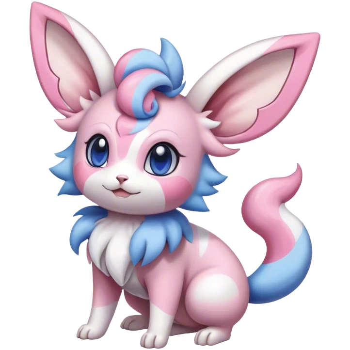 Colorful Sylveon-Espurr-Minccino-hybrid emoji