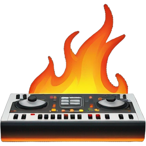 roland tr-808 with fire  emoji